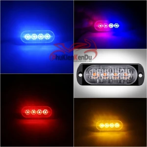 Đèn police chớp xanh đỏ 4 Led cao cấp 16 chế độ nháy