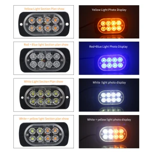 Đèn police chớp xanh đỏ 8 Led cao cấp 16 chế độ nháy