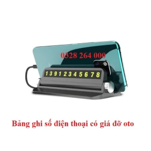 Bảng ghi số điện thoại gắn taplo Ô Tô, Xe Hơi - Loại có giá đỡ điện thoại