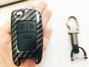 Bao chìa khóa, Ốp khóa CARBON xe Chevrolet Cruze, Spark, lacetti vân cacbon cao cấp