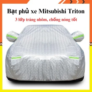 Bạt che phủ xe Mitsubishi Triton cao cấp 3 lớp chống nắng, mưa, bụi