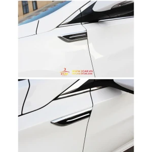 Bộ 2 miếng mang cá ô tô giả hốc gió dán trang trí sườn ô tô xe hơi kiểu dáng thể thao.