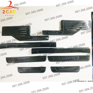 Bộ 8 Ốp bậc cửa, nẹp bước chân trong, ngoài xe Toyota Rush 2018 - 2021, 2022 Hàng Titan cao cấp