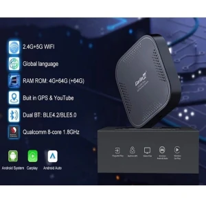 Bộ Chuyển Đổi CarPlay Android Box AI Ram 4GB, Rom 64GB, DDR3 4GB