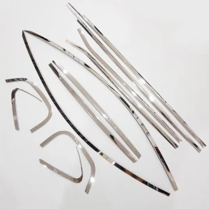 Bộ nẹp viền chân kính, cong kính xe Toyota Wigo 2018 - 2020- Hàng inox cao cấp