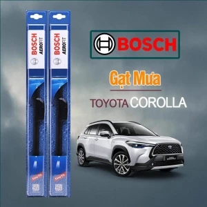 Gạt Mưa Xe Toyota Corolla Cross Thương Hiệu BOSCH Lưỡi Silicone Cao Cấp Chính Hãng size 26-14