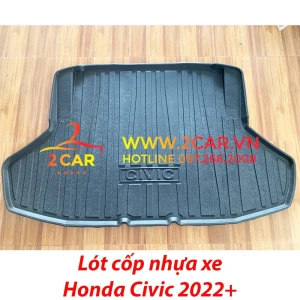Lót cốp nhựa dẻo xe Honda Civic 2022 2023 cao cấp- Hàng dày dặn