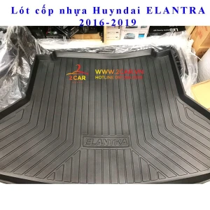 Lót cốp nhựa dẻo xe Huyndai ELANTRA đời 2022, 2023, 2016 - 2021, không mùi, không thấm nước, dễ vệ sinh