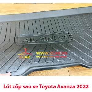 Lót cốp sau xe Toyota AVANZA 2022 2023 chất liệu nhựa dẻo không mùi, không thấm nước