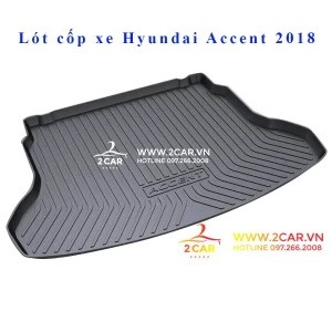 Lót cốp xe Hyundai Accent 2018 - 2020- 2021- 2022-2023, nhựa dẻo cao cấp