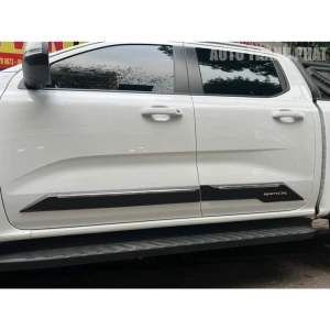 Nẹp sườn , Nẹp Hông Xe Ford Ranger XL, XLS, XLT, Wildtrak 2022- 2023 Mẫu 3D Cao Cấp Full Bộ 4 Chi Tiết