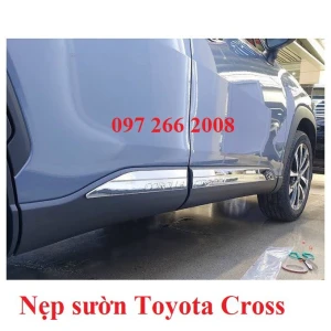 Nẹp sườn, ốp hông sườn xe Toyota Corolla Cross 2019- 2022 - Bản to siêu đẹp, vừa theo xe