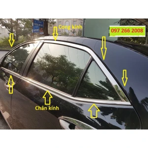 Nẹp viền chân kính, cong kính xe Toyota Altis 2014 - 2020 , đời 2021 HÀNG INOX ĐẸP