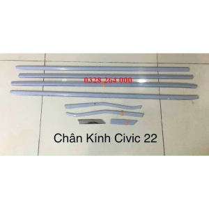 Nẹp viền chân kính inox xe Honda Civic 2022 2023- Hàng cao cấp