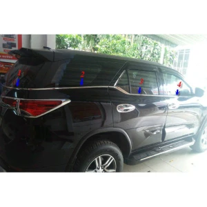 Nẹp viền chân kính xe Toyota Fortuner đời 2017- 2018 - 2019- 2020- 2021 - 2022- 2023 Hàng inox cao cấp
