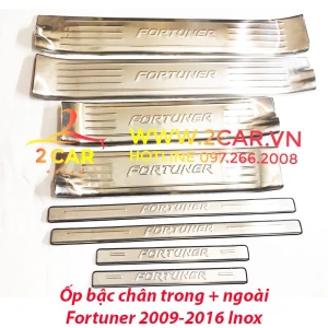 Ốp bậc cửa, nẹp bước chân INOX xe Fortuner 2006 2007 2008 2009- 2010 2011- 2012 2013- 2014 2015 2016