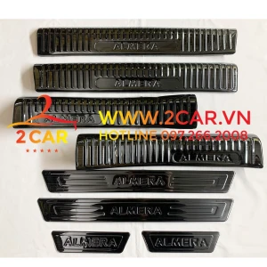 Ốp Bậc Cửa, Nẹp Bước Chân Nissan Almera 2021-2022 , Titan (hàng cao cấp) tặng keo dính0