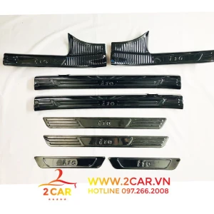 Ốp bậc cửa, Nẹp Bước Chân Trong, ngoài Xe Hyundai i10 2014 - 2020 chất liệu Titan cao cấp