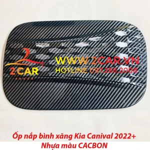 Ốp bậc cửa, nẹp bước chân trong ngoài xe KIA Carnival 2021 - 2022 vân cacbon cao cấp ( Tặng kèm keo 3M)