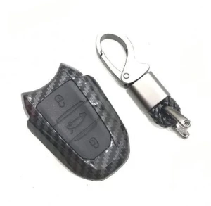 Ốp chìa khóa, bao khóa CARBON xe Peugeot 2008, 3008, 5008 chìa smartkey