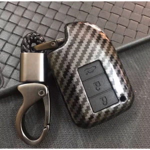 Ốp chìa khóa carbon xe Toyota Vios/Yaris 2019- 2020- 2021- 2022 Chìa thông minh vân Cacbon cao cấp
