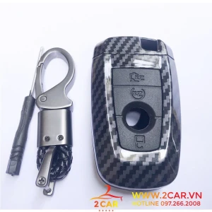 Ốp chìa khóa xe Ford Ranger 18-23, Ecosport 18-21, Everest 16-23 vân CACBON cao cấp