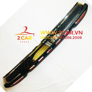 Ốp Chống Trầy Cốp Ngoài Xe Fortuner 2006 2007 2008 2009 2010 2011 2012 2013 2014 2015, nhựa đen 3D nhiều INOX phản quang