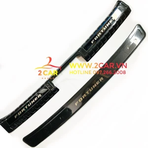 Ốp Chống Trầy Cốp trong, ngoài CARBON xe Fortuner 2017-2021, 2022, 2023 Vân cacbon, Hàng Cao Cấp