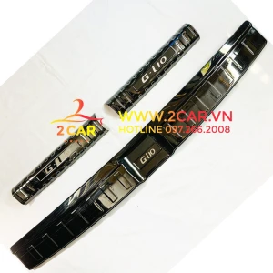 Ốp chống trầy cốp trong, ngoài xe Hyundai Grand i10 2021-2022, vân Titan cao cấp