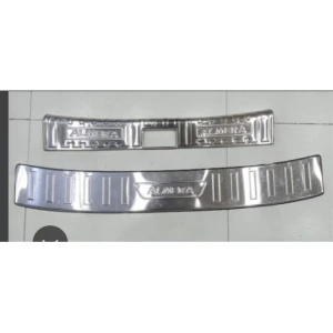 Ốp chống trầy cốp trong, ngoài xe Nissan Almera chất liệu inox cao cấp, sáng bóng
