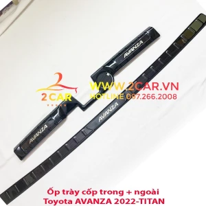 Ốp chống trầy cốp trong, ngoài xe TOYOTA AVANZA 2022 2023 chất liệu TITAN cao cấp, chống sước cốp AVANZA