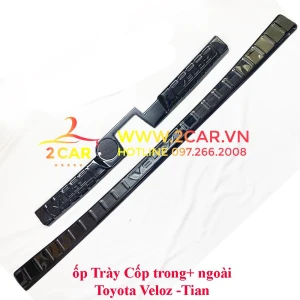 Ốp chống trầy cốp trong, ngoài xe TOYOTA VELOZ 2022-2023 chất liệu TITAN cao cấp