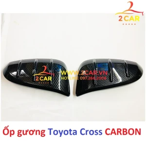 Ốp gương chiếu hậu CARBON xe Toyota Corolla Cross 2019- 2022 vân cacbon cao cấp
