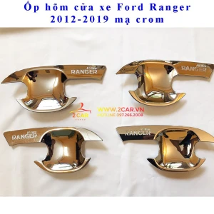 Ốp hõm cửa xe Ford Ranger 2012-2019 mạ crom