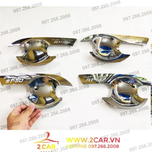 Ốp hõm, ốp chén cửa xe Mazda BT50 2015-2020 mạ crom cao cấp