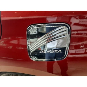 Ốp nắp bình xăng xe Nissan Almera 2020 2021 2022 mạ crom cao cấp