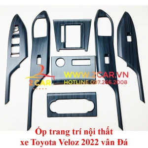 Ốp nội thất xe Toyota Veloz 2022, 2023 hàng nhựa vân Đá cao cấp, 7 chi tết