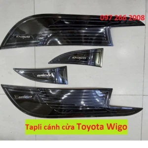 Ốp Tapli Cánh Cửa, Màng Loa xe Toyota Wigo 2018 2021 Mẫu Titan cao Cấp