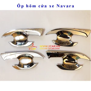 Ốp tay , hõm cửa xe Nissan Navara 2015-2019 mẫu mạ