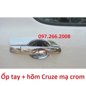 Ốp tay nắm, hõm cửa xe Cruze 2009 2010 2011 2012 2013 2014 2015 2016 2017 2018 2019 2020 Nhựa ABS mạ crom cao cấp