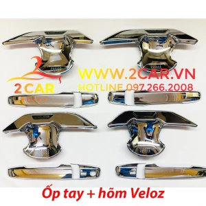 Ốp Tay nắm, Hõm Cửa Xe TOYOTA VELOZ 2022 2023 Mạ Crom cao cấp