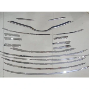 Ốp trang trí Mặt ca lăng xe Toyota Vios 2021- 2022- 2023 Inox cao Cấp