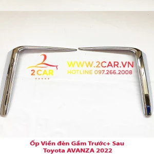 Ốp viền đèn gầm trước, sau xe Toyota AVANZA 2022 2023 mạ crom cao cấp