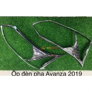 Ốp viền đèn pha xe Toyota Avanza 2019 mạ crom cao cấp