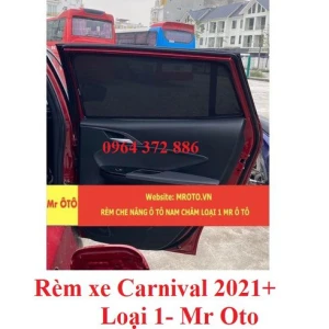 Rèm che nắng xe Kia Carivan, Kia Carnival 2021- 2022 Hàng Loại 1, có hút nam châm