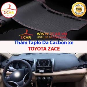 Thảm taplo da carbon TOYOTA ZACE chống nóng tốt, chống trơn trượt, vừa khít theo xex