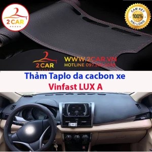 Thảm Taplo Da Carbon Xe Vinfast Lux A 2020-2022, chống nóng tốt, chống trơn trượt, vừa khít theo xe