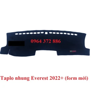 Thảm taplo xe Ford Everest 2022, 2023 nhung lông cừu 3 lớp chống nắng, chống nóng hiệu quả