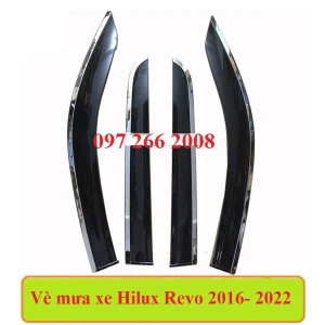 Vè Che Mưa Chỉ INOX Xe Hilux Revo đời 2016 2017 2018 2019 2020 2021- 2022 2023 Hàng Cao Cấp nhất thị trường