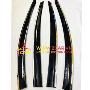 Vè che mưa xe NISSAN ALMERA 2021- 2022- 2023 Chỉ Inox cao cấp nhất